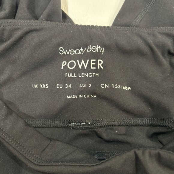 Sweaty Betty Power Leggings size:  US 2 Black Full Length Abstract Print - Picture 3 of 7